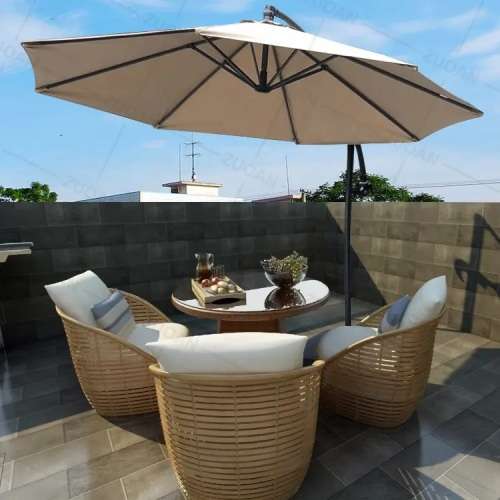 Hazlo Outdoor Patio Cantilever Umbrella - Beige