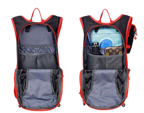 Garmanna Waterproof Hydration Backpack Bag & 2L Water Bag for Cycling - Red