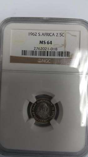 ** GREAT ** 1962 2.5CENT NGC Graded MS64   !!