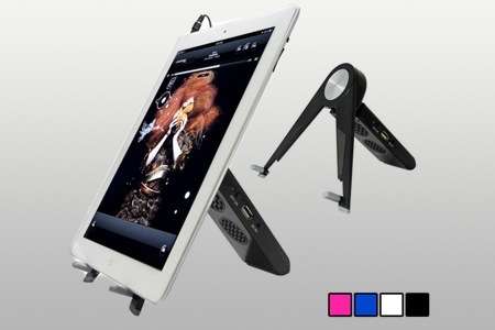 Universal Tablet/Phone Stand with Built in Speaker **GREAT GIFT**