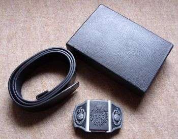 BELT BUCKLE WITH BELT - WINDPROOF LIGHTER