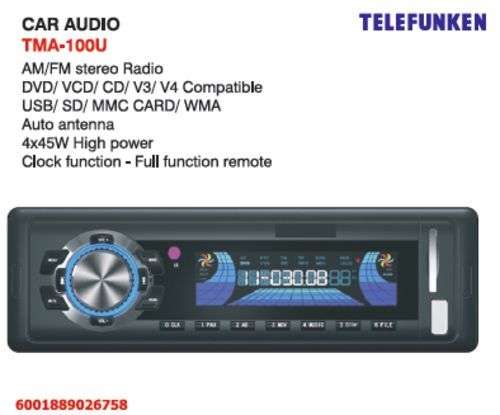 TELEFUNKEN USB-SD CAR AUDIO (TMA-100U) BRAND NEW BOXED