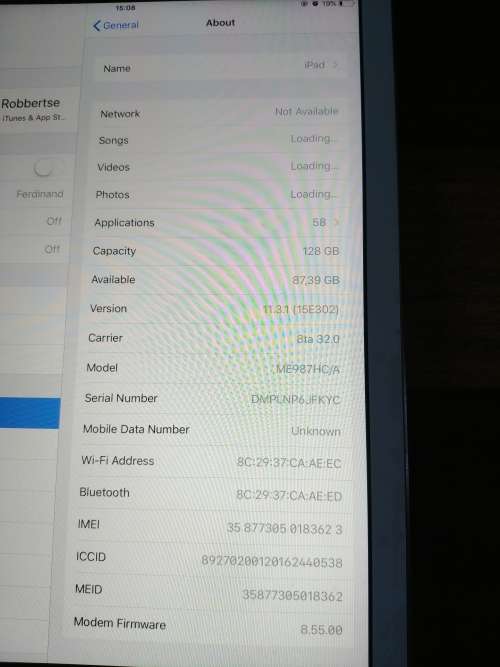 iPad Air Wifi + Cellular 4G 128GB