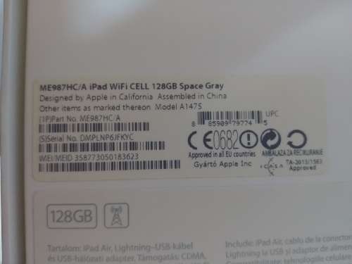 iPad Air Wifi + Cellular 4G 128GB