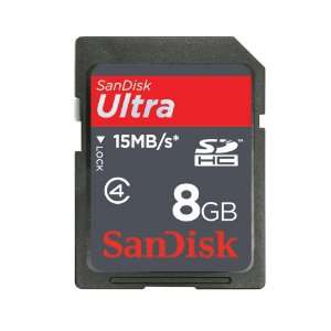 sd card sandisk ultra high capacity 8GB card - 15mb/s