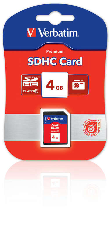 Verbatim 4GB SDHC Secure Digital Class 6 R89