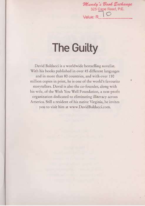 The Guilty - David Baldacci