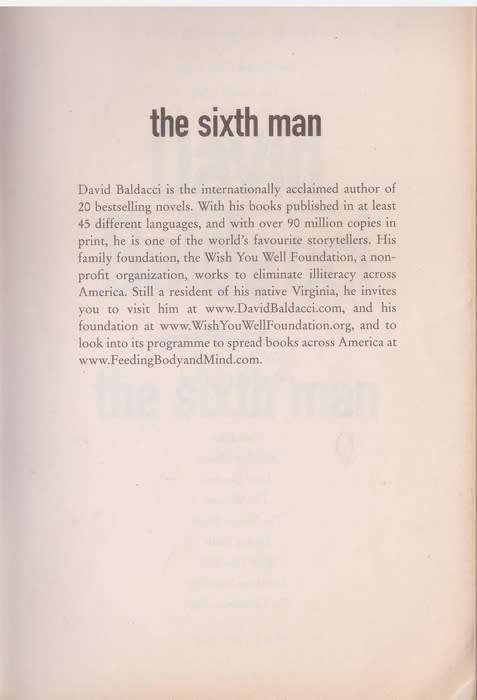 The Sixth Man - David Baldacci