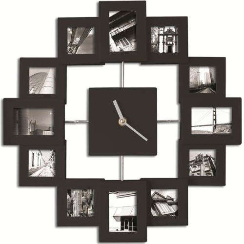 Family Photo Clock - Black - Christmas Gifts (Yuppie Gadgets)