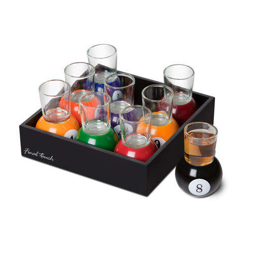 Pool shot glasses - Set of 9 (Yuppie Gadgets)