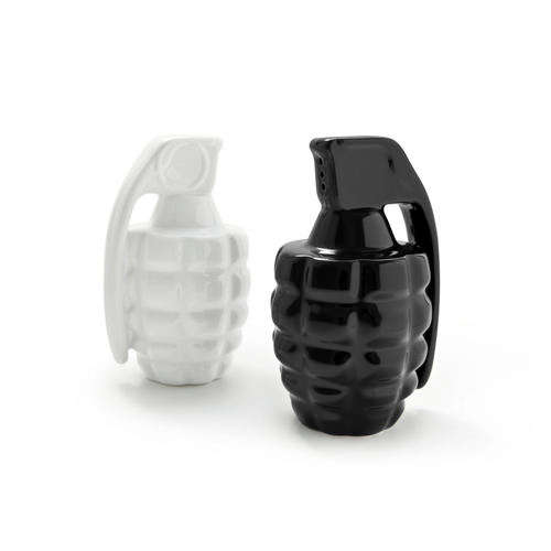 Grenade Salt & Pepper Shakers - set of 2 (Yuppie Gadgets)