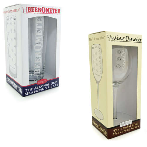 Wine & BeerOmeter Glass Set (Thabto/Yuppie Gadgets)