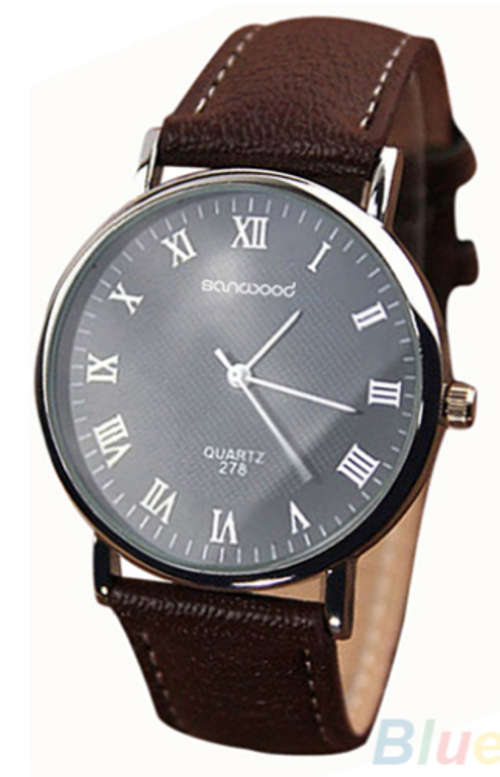Men's Roman Numerals Watch (Plus Free Hand Chain)