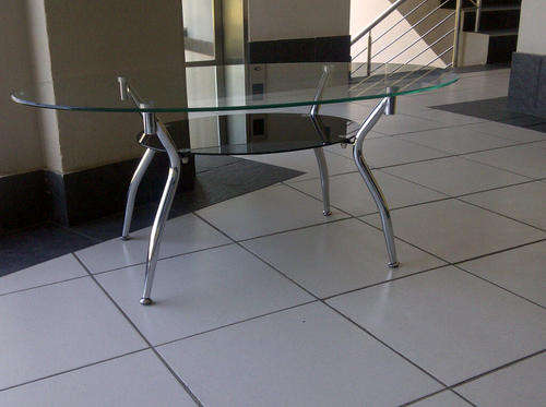 Classic Yet Modern Oval Glass Coffee Table