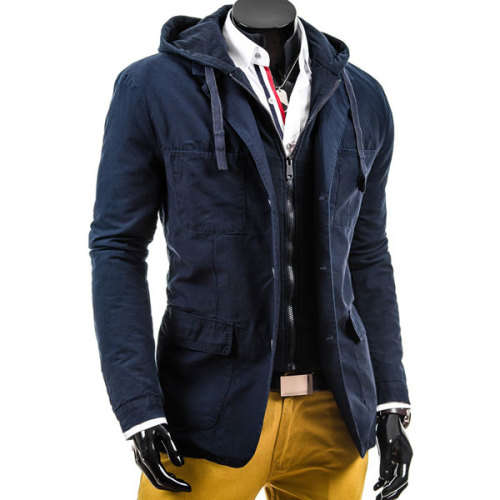 Men's Simple Navy Coat - R60 door delivery