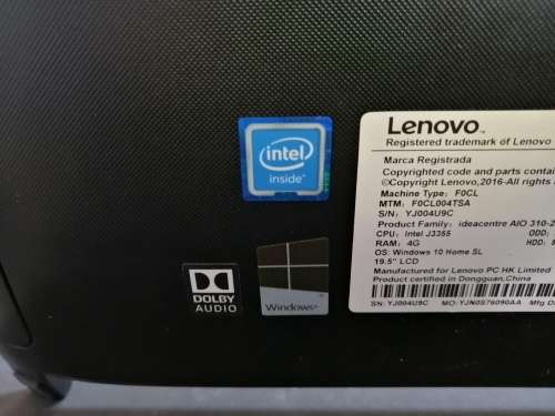 Lenovo All in One 310 Desktop PC