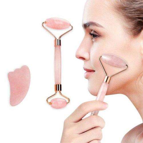 Facial Roller With Scrapping Plate