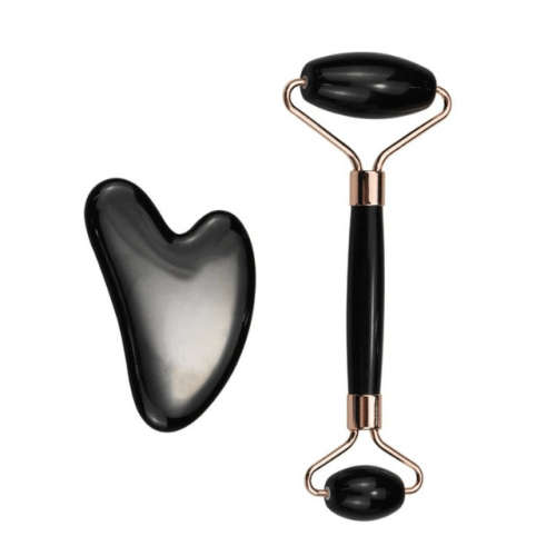 Facial Roller With Scrapping Plate