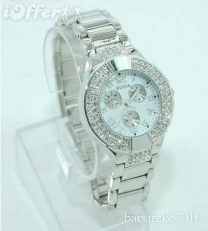 GUESS SILVER SMART WATCHES G CRYSTAL WATCH