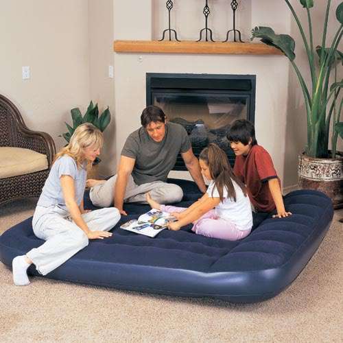 BESTWAY QUEEN SIZE AIRBED WITH PUMP AND PILLOWS   152CM X 203CM X 22CM