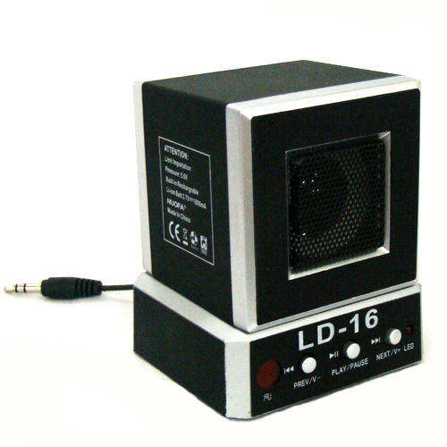MOBILE SPEAKER ---WITH REMOTE    USB/MMC/SD COMPATIBLE   LD - 16 POWERFUL YET COMPACT