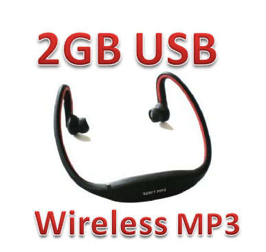 Flexible MP3 Stereo Headsets-Sport Mp3 player 2GB