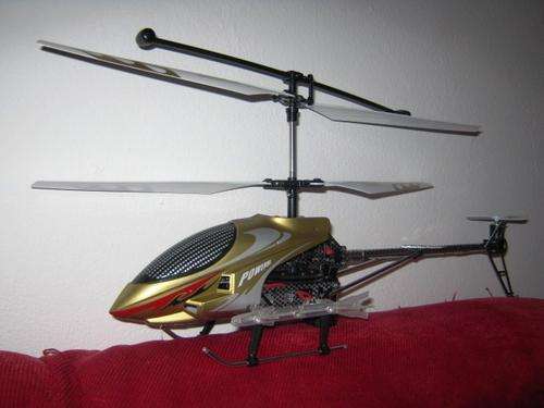 E-SMART   37CM R/C HELICOPTER GOLD AND CARBON FIBRE