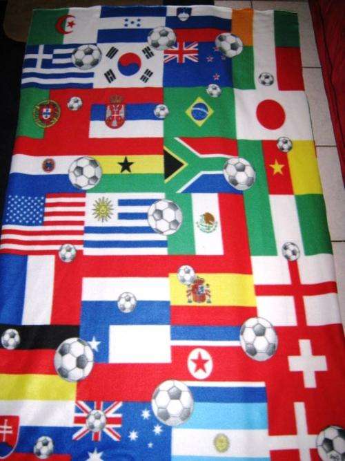 MULTI NATIONAL FLAG BLANKET 1.70M X 1.05M ALL 32 COUNTRIES
