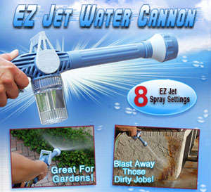EZ JET WATER CANNON -WIth 8 Built in Spray Patterns