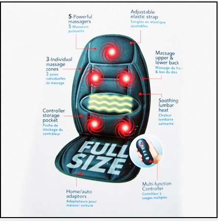 CAR & HOME SEAT MASSAGE & HEATED CUSHION COVER