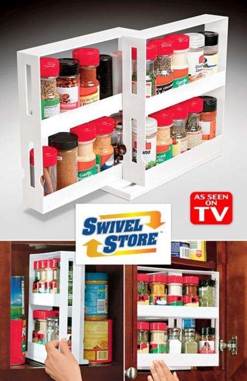 SWIVEL STORE  ---- for =======  SPICES, MEDICATION,NUTS & BOLTS OR EVEN ARTS & CRAFT SUPPLIES