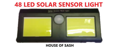 48 LED SOLAR SENSOR LIGHT / PIR MOTION DETECTION / DOUBLE PANEL / 20 AVAILABLE