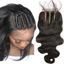 10 INCH BODYWAVE 4x4 FRONTAL CLOSURE / GRADE 10A / THREE PART