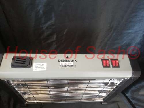 DIGIMARK 3 BAR HEATER / 1500W / BUILT IN FAN and HUMIDIFIER / TIP-OVER PROTECTION