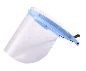 PROTECTIVE FACE SHIELD / 400 MICRONS PET / ELASTICATED BACK FOR ADJUSTMENT