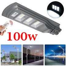 100W SOLAR STREET LAMP / LED SOLAR LIGHT / MOTION SENSOR / IP65 WATERPROOF / REMOTE