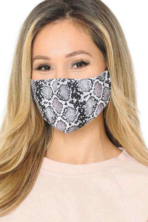 SNAKESKIN PRINT DISPOSABLE FACE MASKS