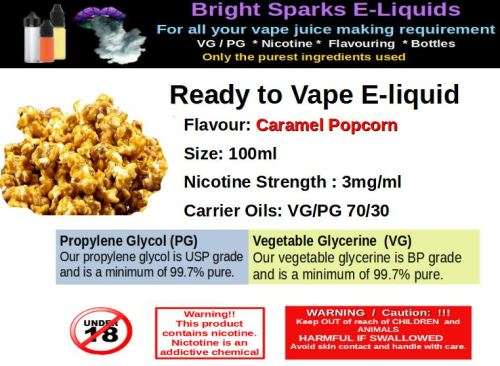Vape Juice -  Caramel Popcorn