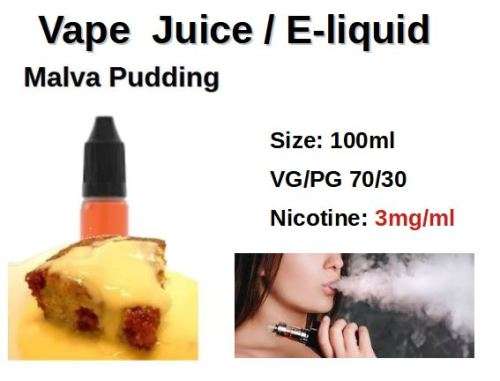 Vape Juice -  Malva Pudding With Custard