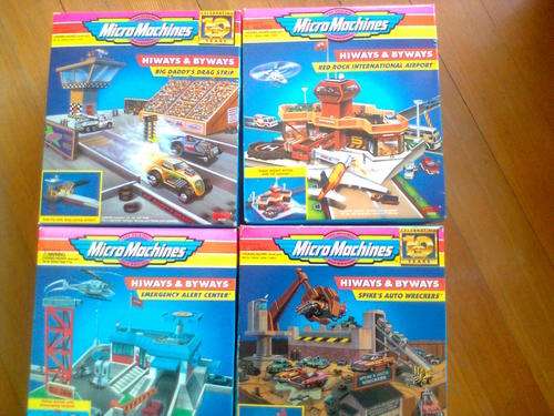 MICRO MACHINES - Hiways and Byways  -  Collectables!!! New never opened - Pack of 4 boxes - Batch 2