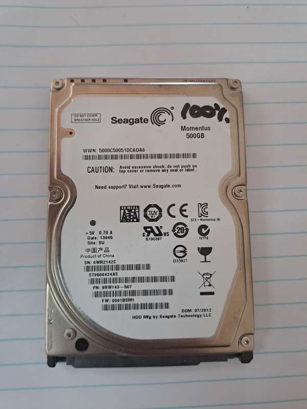 Seagte ST9500424AS 500GB 2.5` Hard Drive