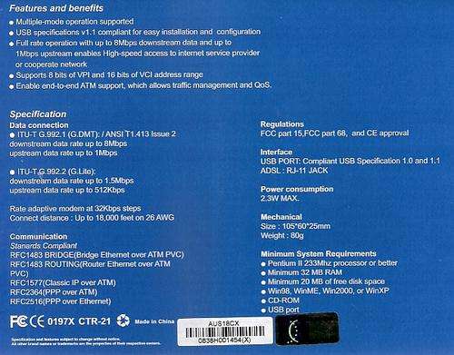 Mecer ADSL USB Modem