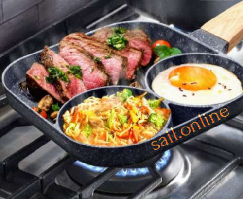 Aluminum 3 Division Frying Pan