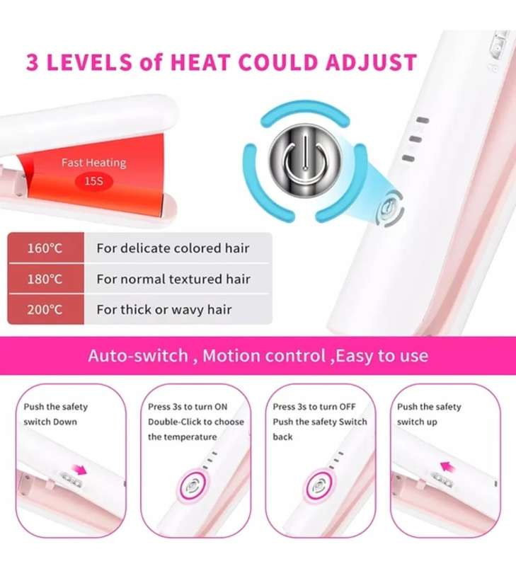 Hair Straightener Cordless - Rechargeable