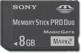 8 GB SONY MEMORY STICK PRO DUO - MARK 2