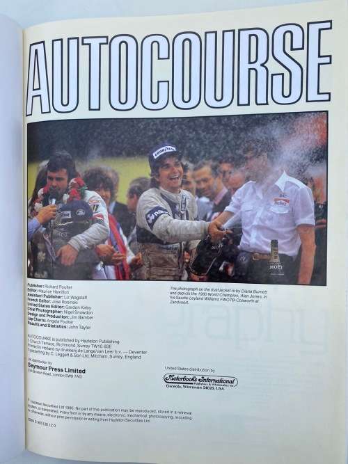 Autocourse 1980/1981 Formula 1 Season (hardcover, no sleeve cover)