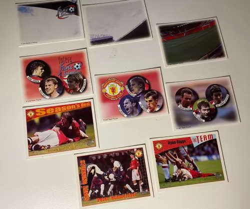 Manchester United Cards 1997/98 (9x Futera trading cards)