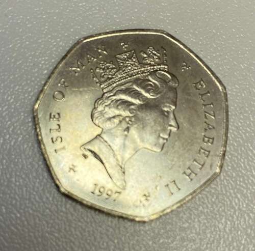 Isle Of Man `Motorbike TT Edition` 50 Pence Coin