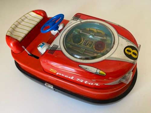 Antique Tin-Plate 1960s Bumper Car `Speed Star` (T.N Nomura - Made in Japan)