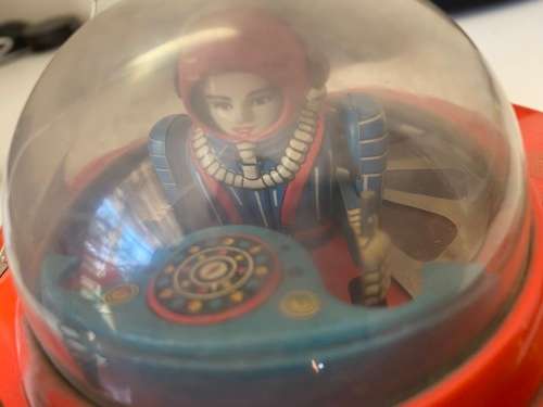 Antique Tin-Plate 1960s Flying Saucer (Yoshiya - Made in Japan)